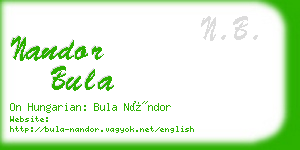 nandor bula business card